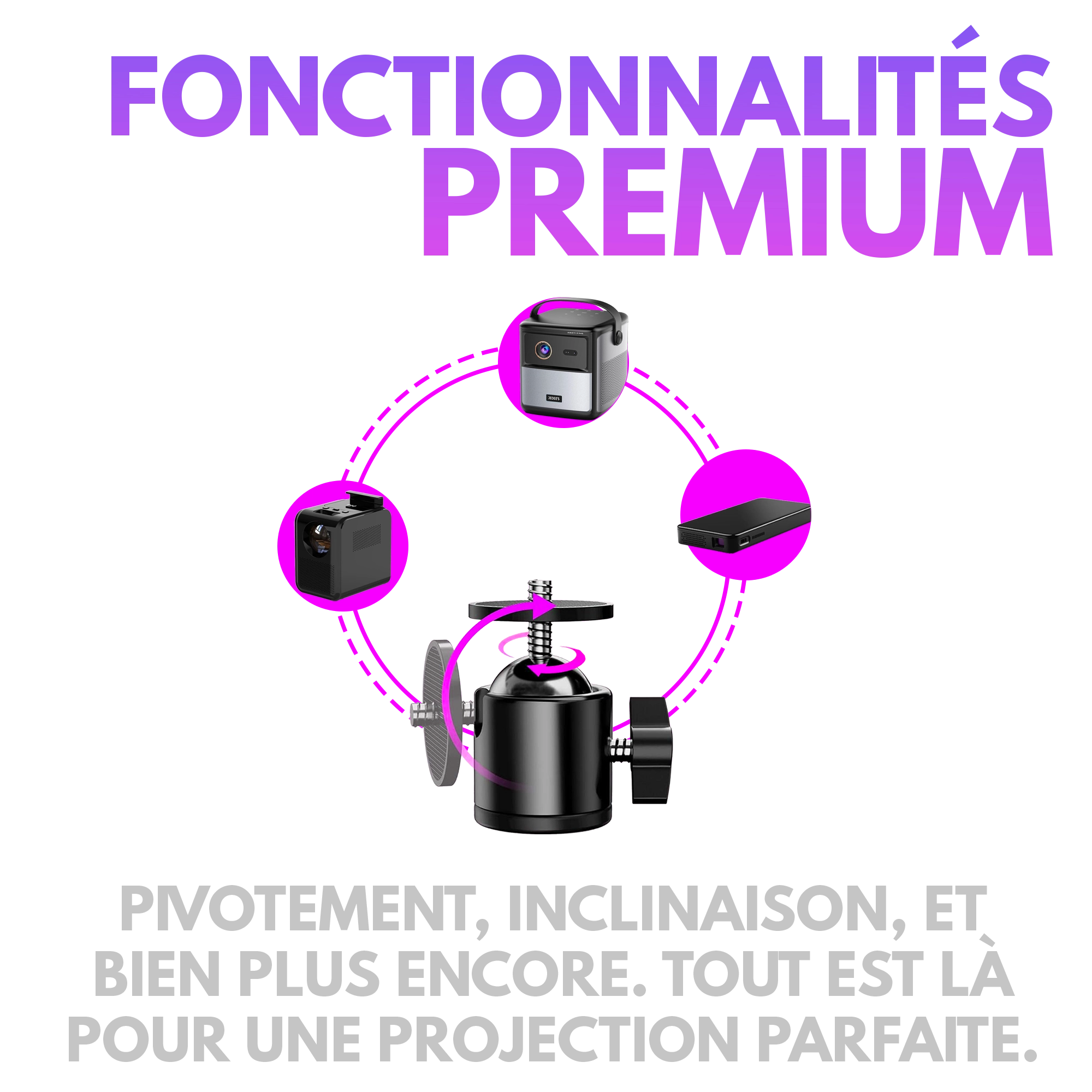 Trépied Pliable Pour Vidéoprojecteur Portable | Ajustable en Hauteur