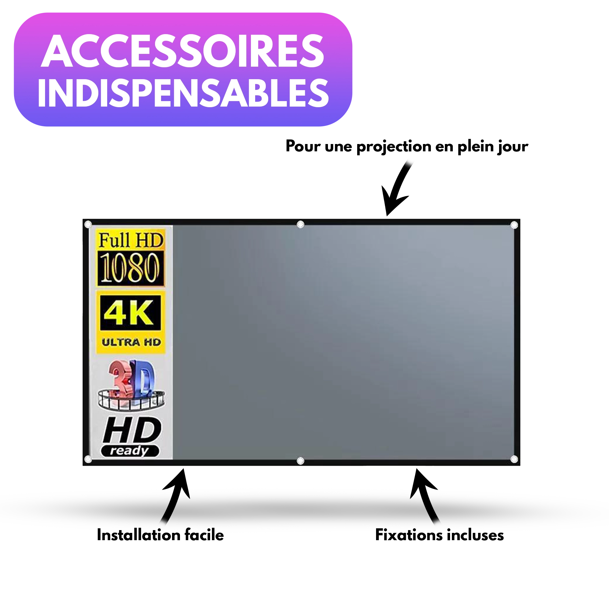 Ecran Pour Projection en Plein Jour | Videoprojecteur Portable